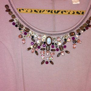 Beautiful jeweled lavender top from Boston Proper.  Size XS